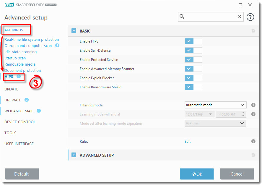 [KB3755] Hostbased Intrusion Prevention System (HIPS)—Advanced setup