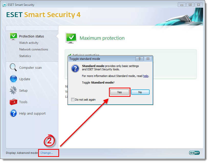 how to disable eset