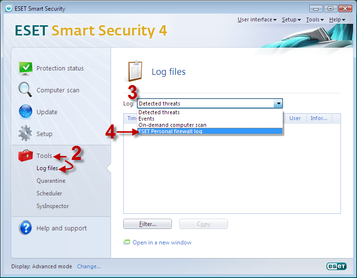 [KB2380] How do I create a log of all connections blocked by ESET