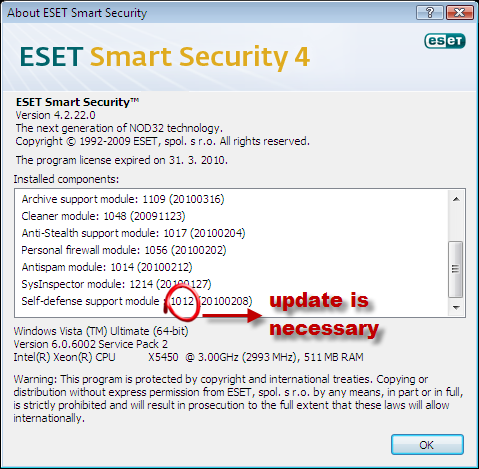 imagine Sturdy likely KB2416] "Failed to read firewall configuration" error after installing my  ESET product on Windows Vista (4.2)