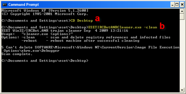 how to eradicate win32/ircbot.dl