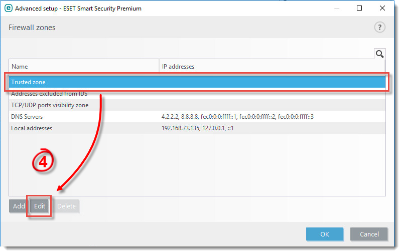 Kb3218 Add An Ip Address To The Trusted Zone In Eset Windows Home