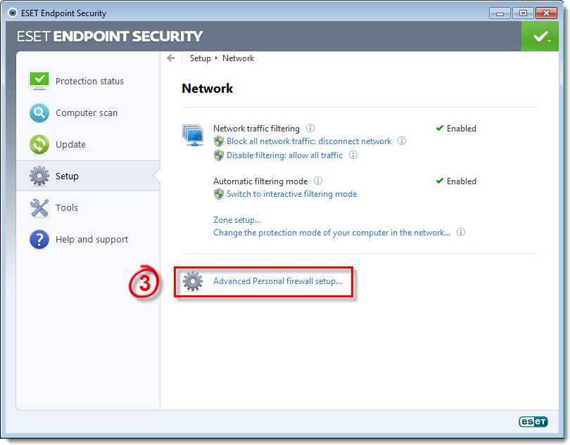 [KB3559] ESET Endpoint Security Personal firewall behavior and user