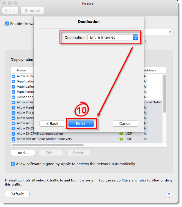 KB3275] Create a firewall rule to allow/disallow use of a ...