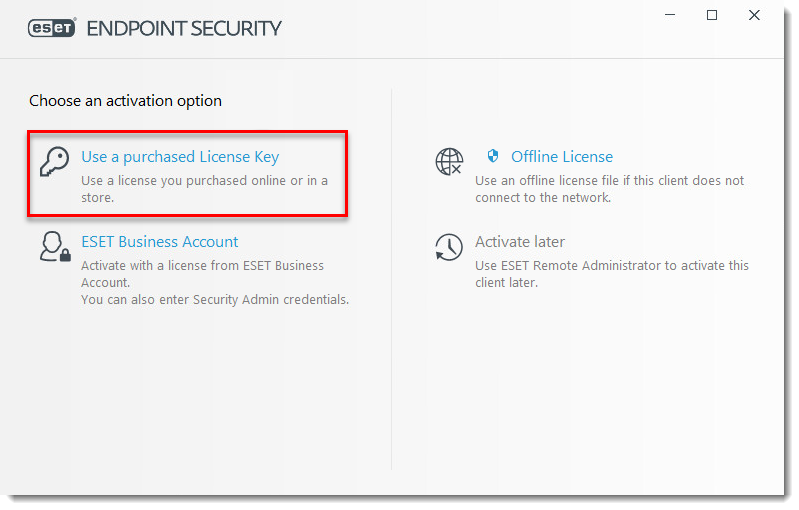 eset endpoint password