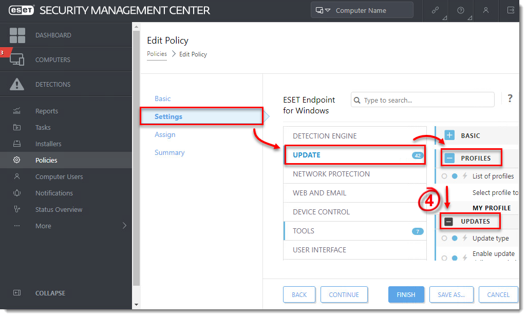 eset endpoint security update mirror