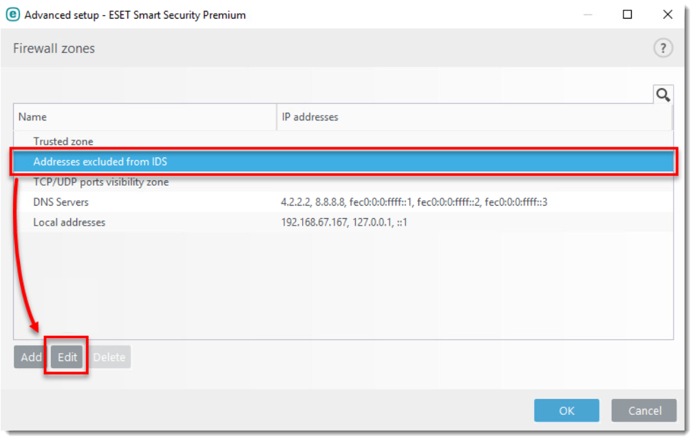 Como faço para bloquear meu endereço IP com a Set Smart Security?