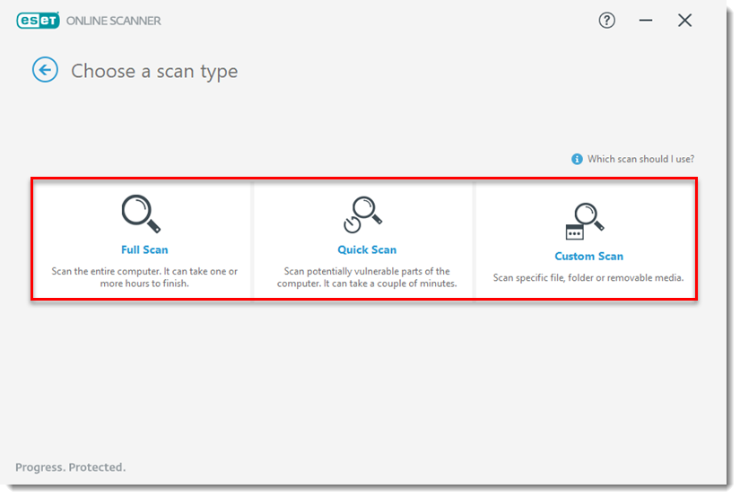 KB2921] Install and run ESET Online