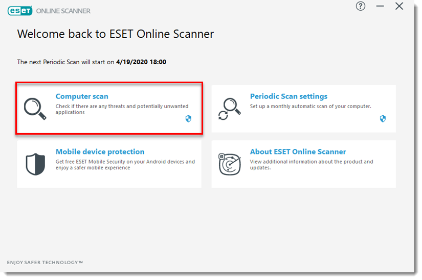 eset online scanner uninstall