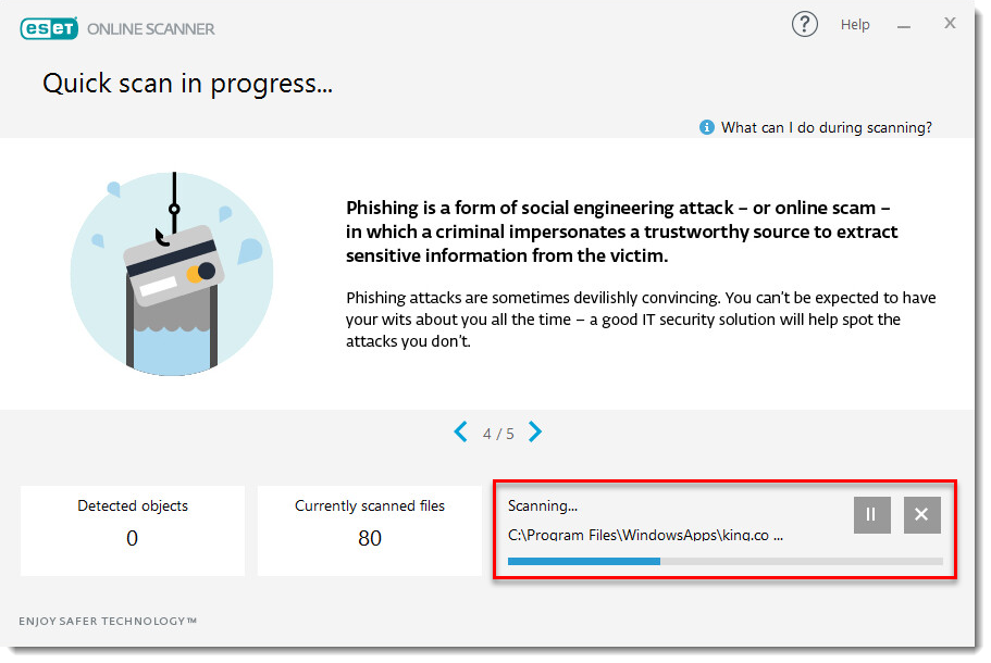 remove eset online scanner