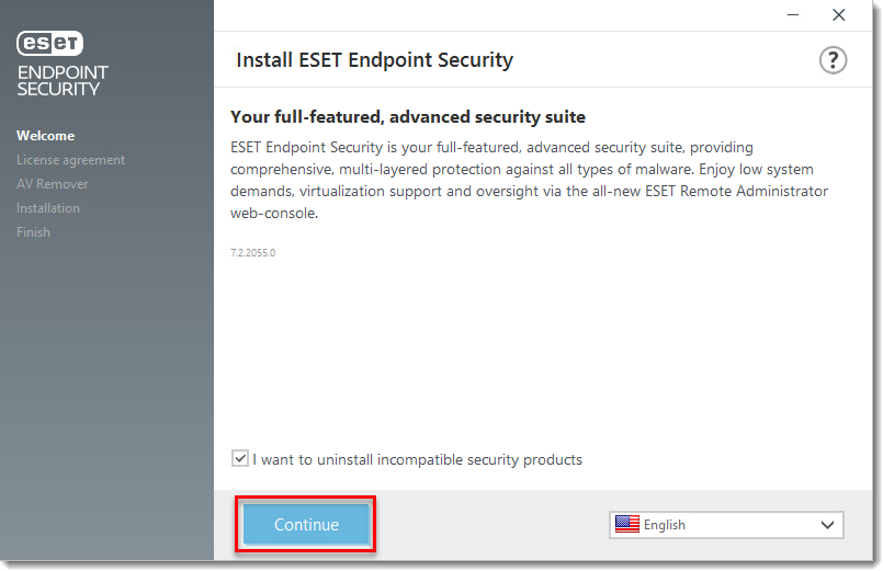 eset endpoint security key
