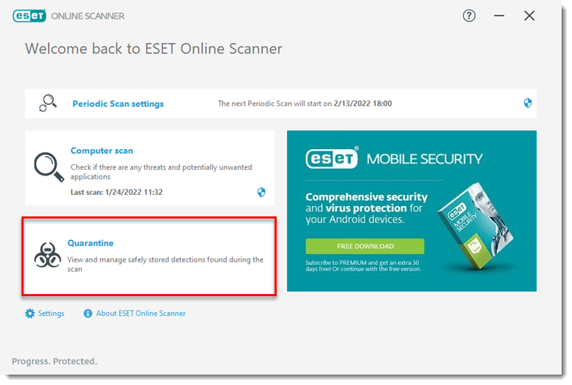 eset free online virus scan