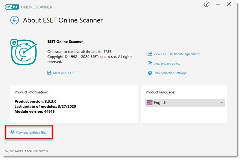 Kb2915 Restore Files Quarantined By The Eset Online Scanner Version 3