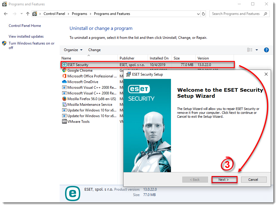 eset uninstall tool