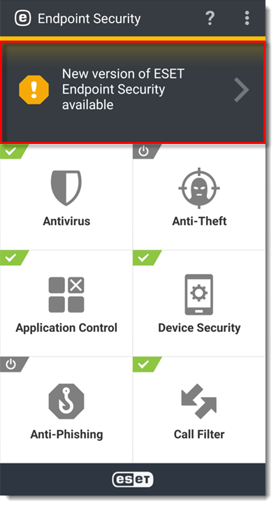 download the new version for android ESET Endpoint Security 10.1.2058.0