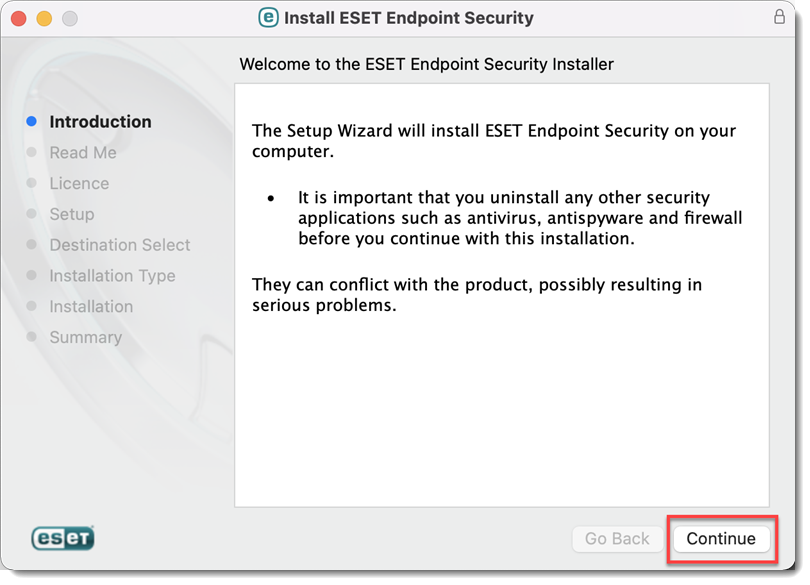 for mac instal ESET Endpoint Security 10.1.2050.0