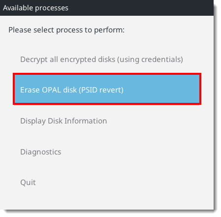 [KB7961] Perform a PSID revert on OPAL disk in ESET Endpoint Encryption