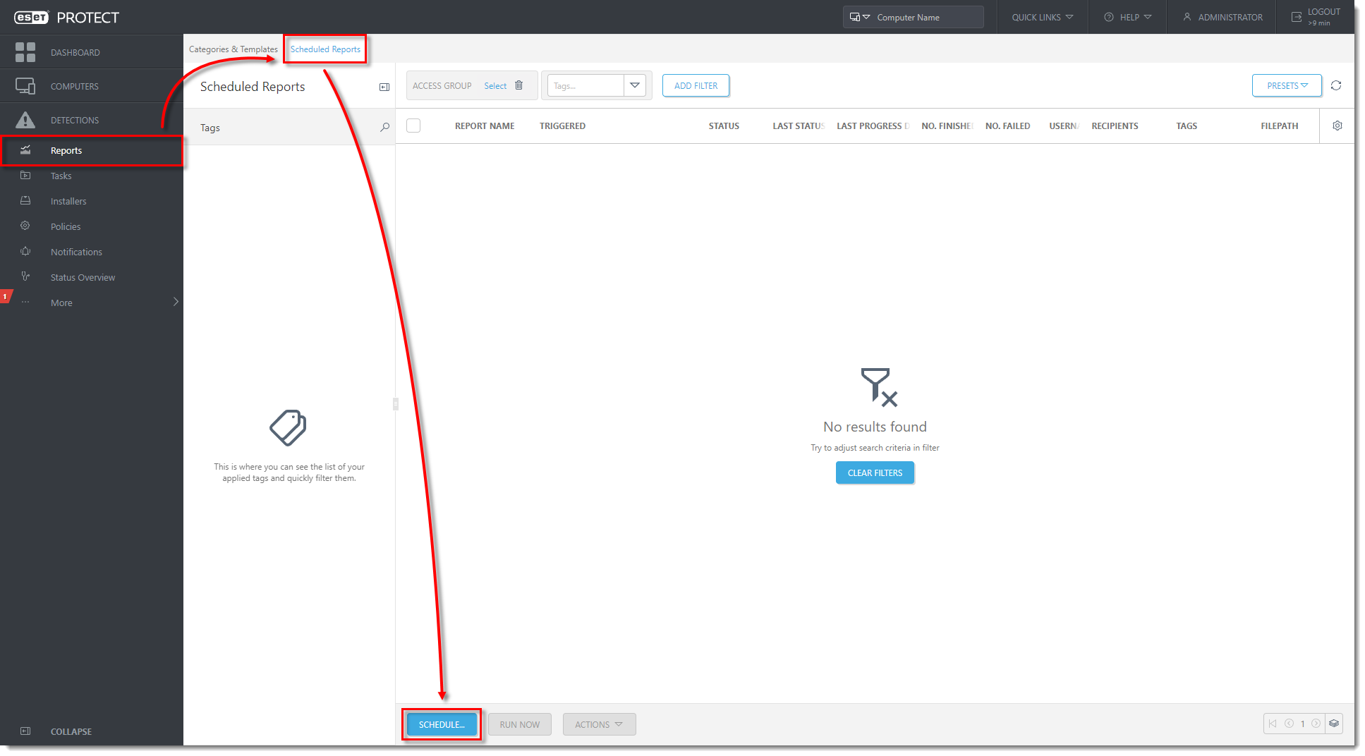 Opening the ESET PROTECT Web Console, ESET PROTECT