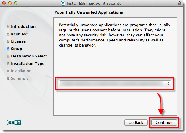 endppoint security client for mac install fails configuration file were not found
