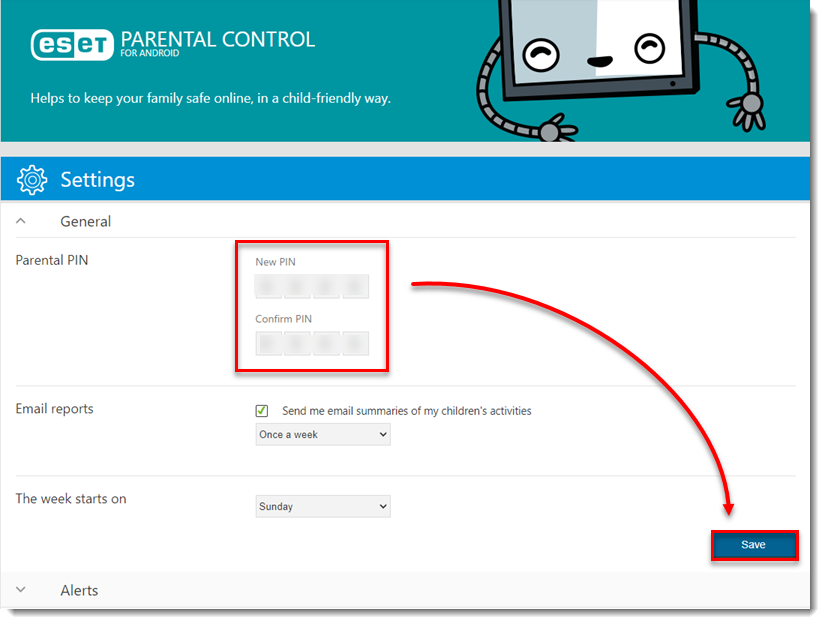 Confirming your Parental Controls PIN