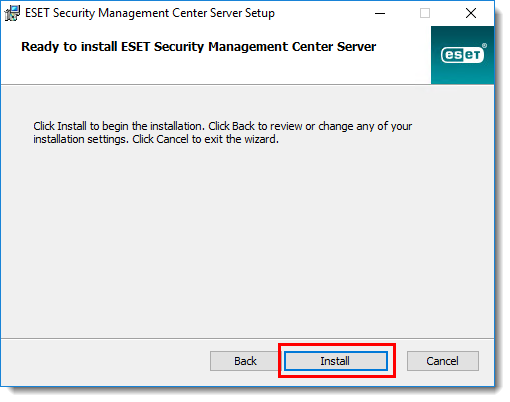 Eset security management center server как обновить