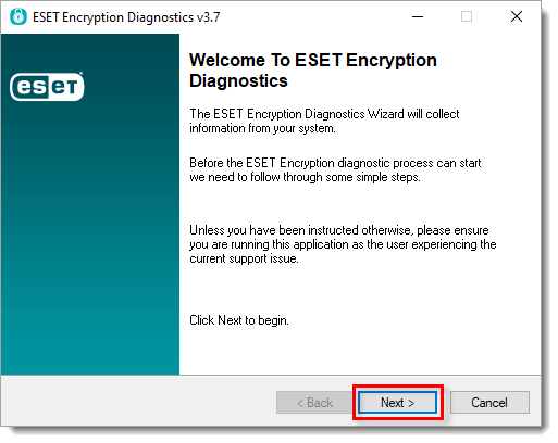 [KB7123] ESET Encryption Diagnostics Tool