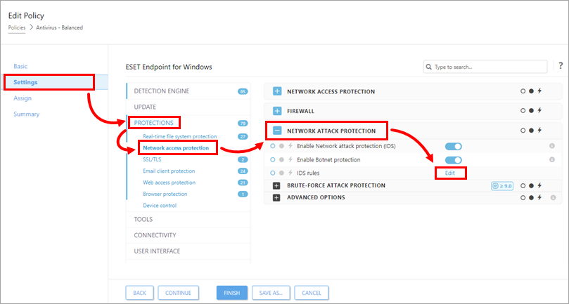 [KB7677] Create IDS rules for client workstations in ESET PROTECT or ...