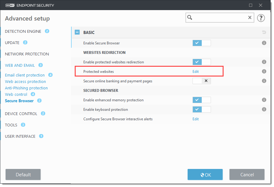 [KB7734] Enable And Configure Secure Browser In ESET Endpoint Security (8.x – 9.x)