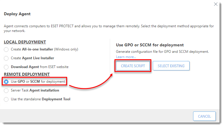 Удалить eset management agent