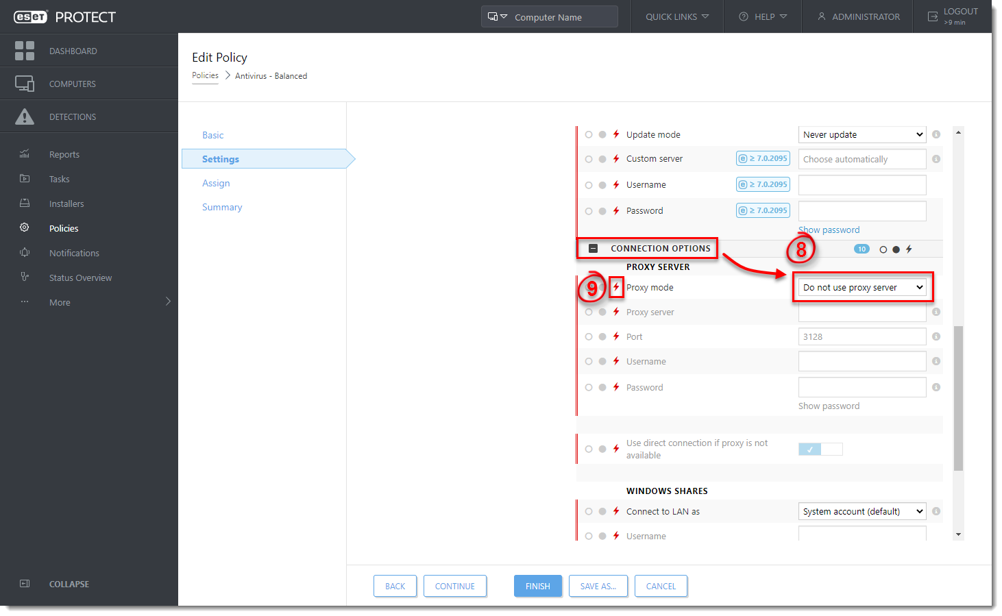 eset endpoint security update failed