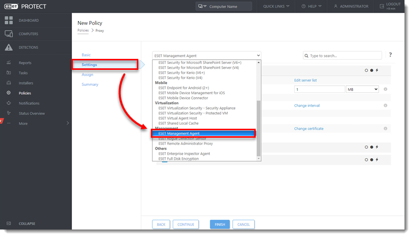 Proxy chaining, ESET Bridge