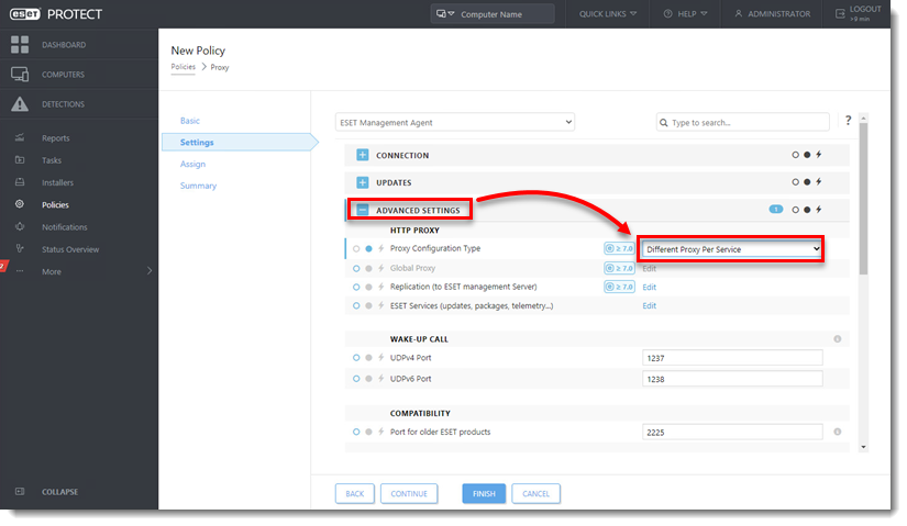 Proxy chaining, ESET Bridge