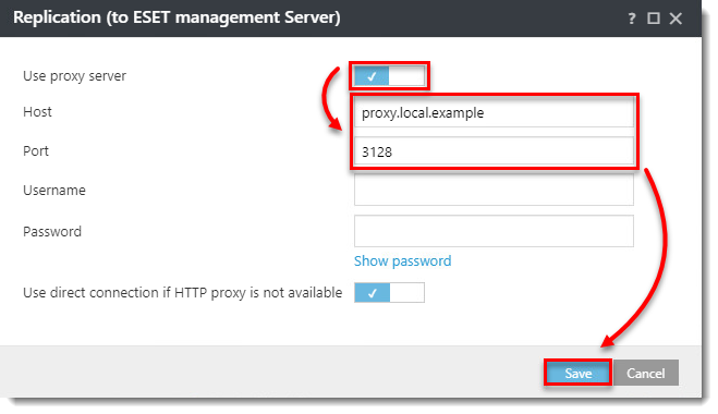 Proxy chaining, ESET Bridge