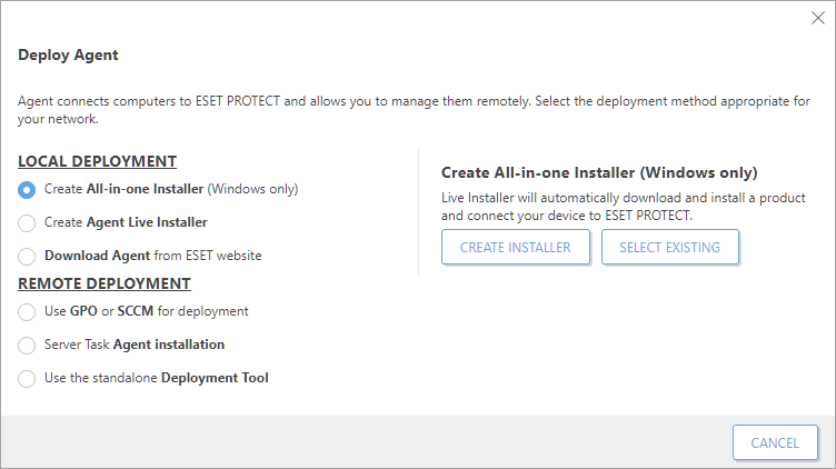 Eset protect 8 настройка