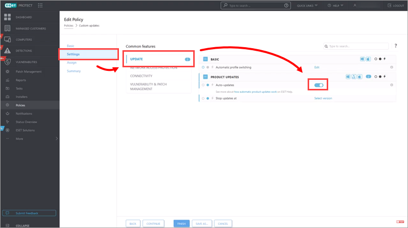 [KB8694] Review auto-update settings for ESET business products